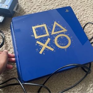 Blue ps4 and controller